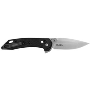 Kershaw Bonneville Folding Knife 3-1/5" Modified Clip Point Blade Black