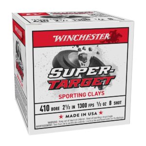 Winchester Super-Target Shotshells 410ga 2-1/2" 1/2oz 1300 fps #8 25/ct