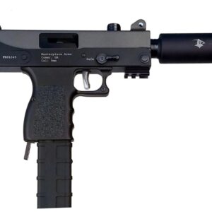 Masterpiece Arms Pistol - Black | 9mm | 6" Threaded Barrel | 30rd | W/ Barrel Extension | Grim Reaper Cerakote Design
