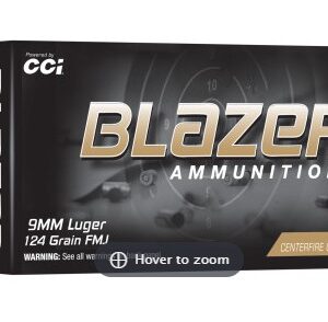 CCI  9MM LUGER 124GR FMJ BLAZER BRASS 100