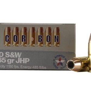 Corbon Self-Defense JHP Handgun Ammunition .40 S&W 165 gr JHP 1150 fps 20/ct