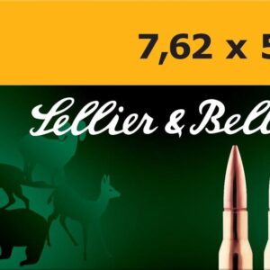 Sellier & Bellot Rifle Ammunition 7.62x54R 180 gr 2580 fps FMJ 20/ct