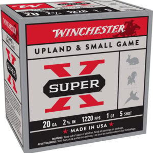 WINCHESTER SUPER-X 20GA 2.75" - 1OZ #5 1220FPS 25RD 10BX/CS