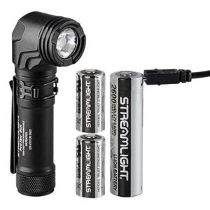 Streamlight Protac 90 X USB/Protac 90 X Black with Two CR123A Lithium Batteries and Holster 1000 Lumens