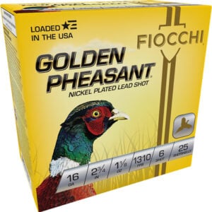 FIOCCHI GOLDEN PHEASANT 16GA - 2.75" 1-1/8 #6 25RD 10BX/CS