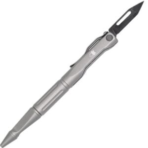 COBRATEC SCRIBE PEN KNIFE 1.5" - GRAY WITH POCKET CLIP